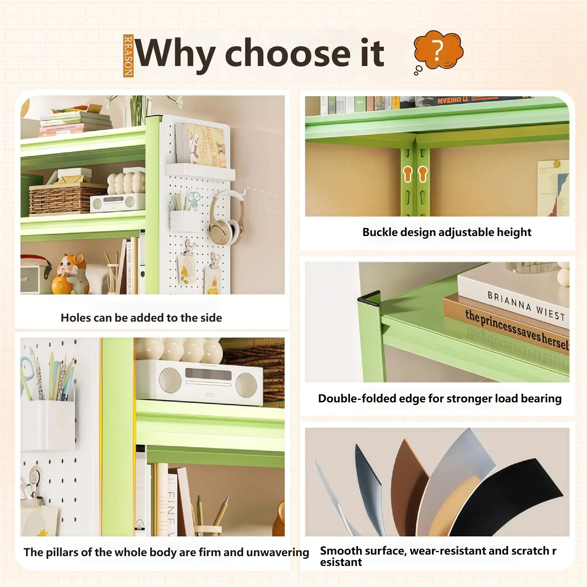 Freestanding Multi-Tier Household Storage Shelving Rack for Basement Living Room Garage - Image 2