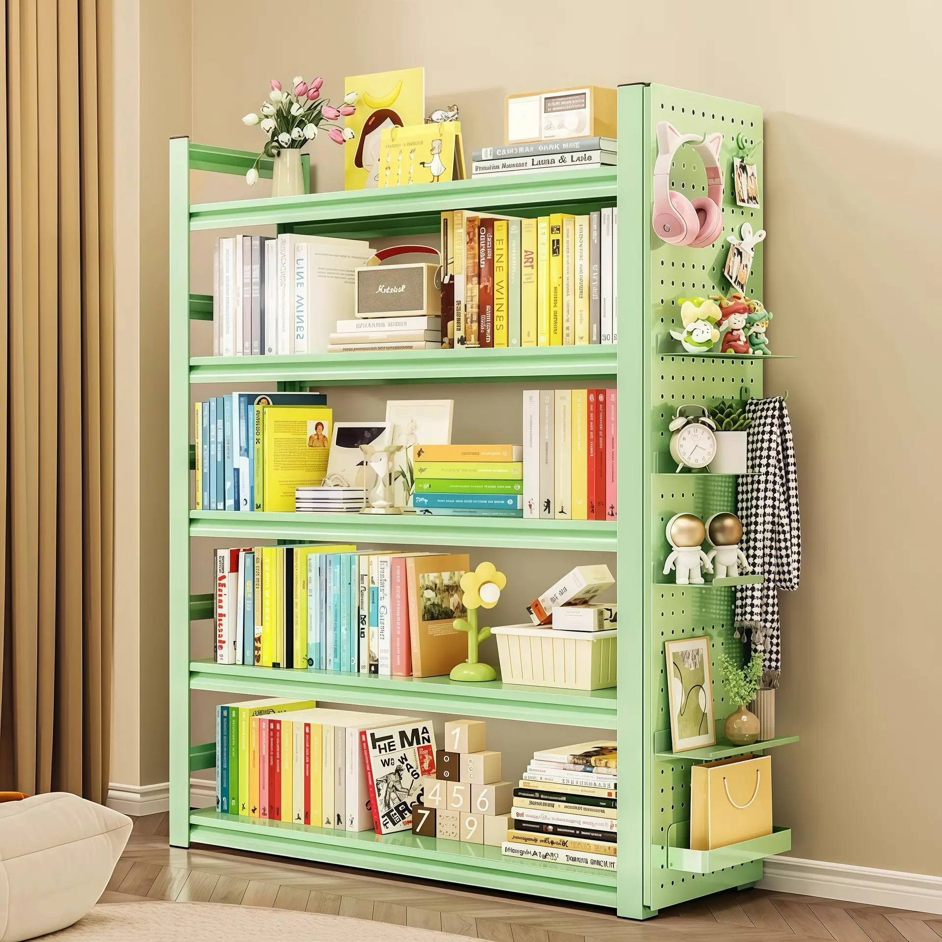 Freestanding Multi-Tier Household Storage Shelving Rack for Basement Living Room Garage - Image 5